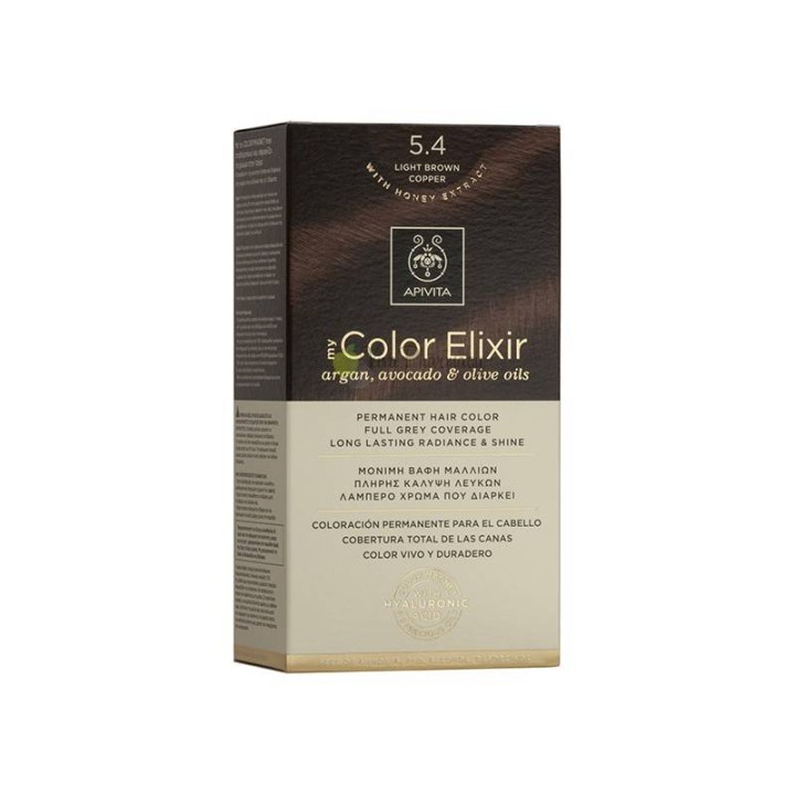 Apivita My Color Elixir Hair Dye Color 5.4 Light Brown Copper