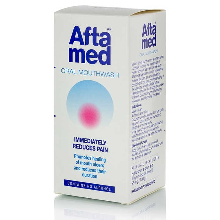 Aftamed Curaprox Mouthwash Promotes Healing Of Mouth Unclers 150 ml