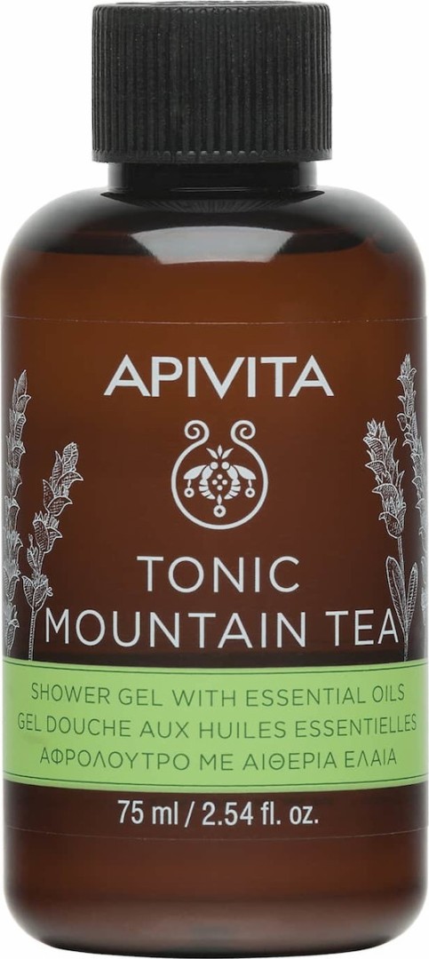 Apivita Mini Tonic Mountain Tea Shower Gel 75Ml