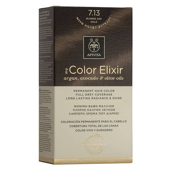 Apivita My Color Elixir Hair Dye Color 7.13 Blonde Ash Gold