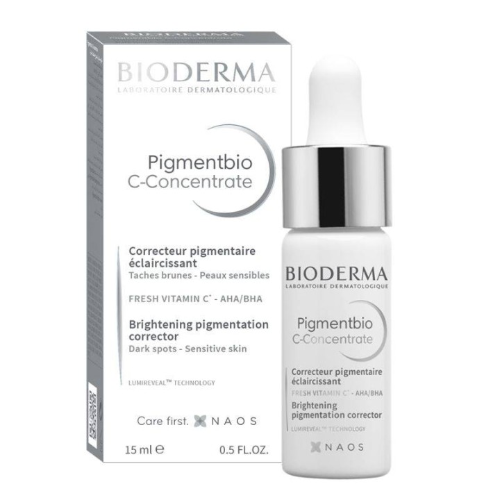 Bioderma Pigmentbio C-Concentrate Brightening Pigmentation Correction Serum With Vitamin C & Aha-Bha Acids 15ml