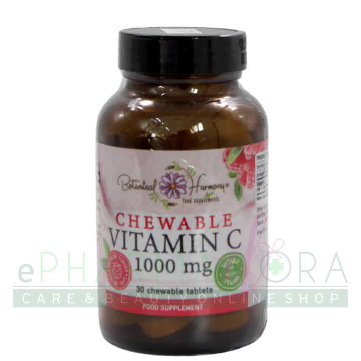 Botanical Harmony Vitamin C 1000Mg Chewable Tablets Raspberry 30S