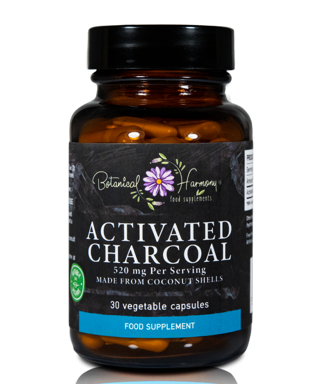 Botanical Harmony Activated Charcoal 520Mg A Natural Approach For Healthy Digestion 30 Capsules