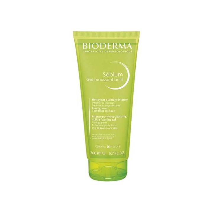 Bioderma Sebium Gel Moussant Actif Cleansing Gel fo Acne Skin 200ml