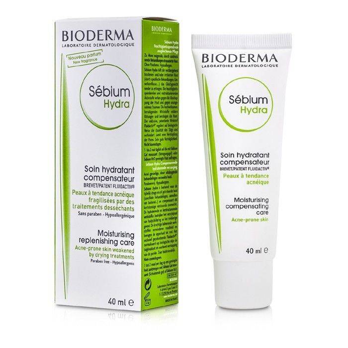 Bioderma Sebium Hydra Moisturizing Cream Compensating Care For Acne Prone Skin Ultra Dry Skin Due To Treatments 40ml