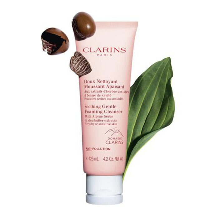 Clarins Soothing Gentle Foaming Cleanser With Alpine Herbs & Shea Butter Extracts Very Dry Or Sensitive Skin 125Ml 4.2Oz