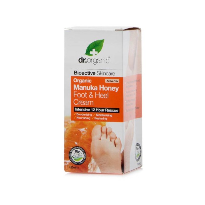 Dr. Organic Manuka Honey Foot & Heel Cream For Intensive Care 125ml