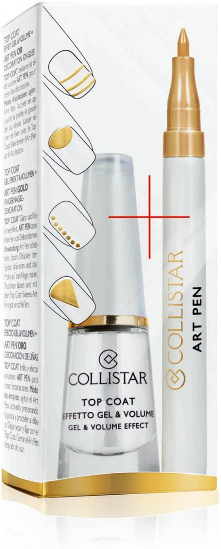 Collistar Top Coat Gel & Volume Effect + Art Pen Nail Deco Gold