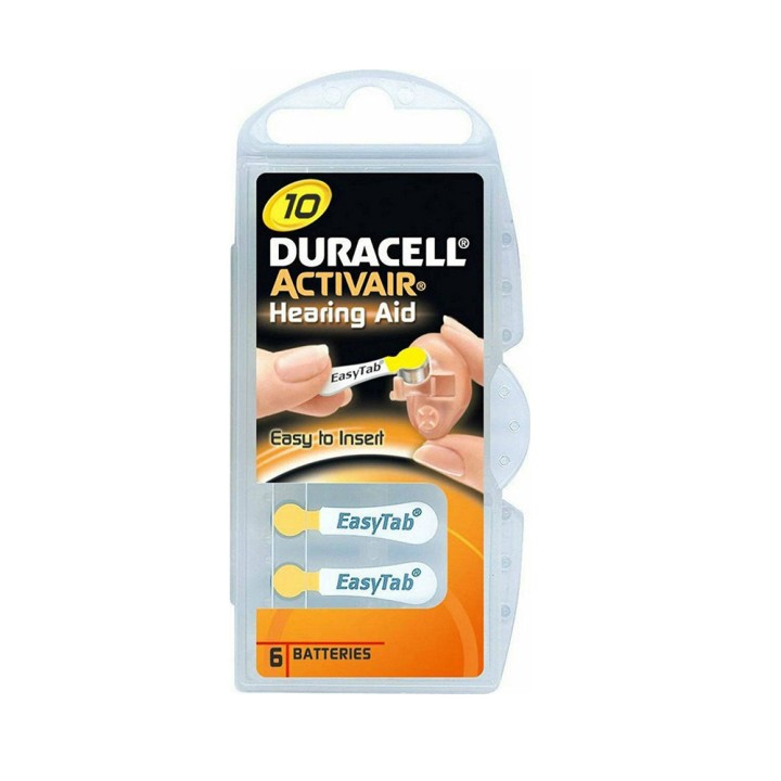 Duracell Batteries S-10 1.4V Yellow Hearing Aid Batteries
