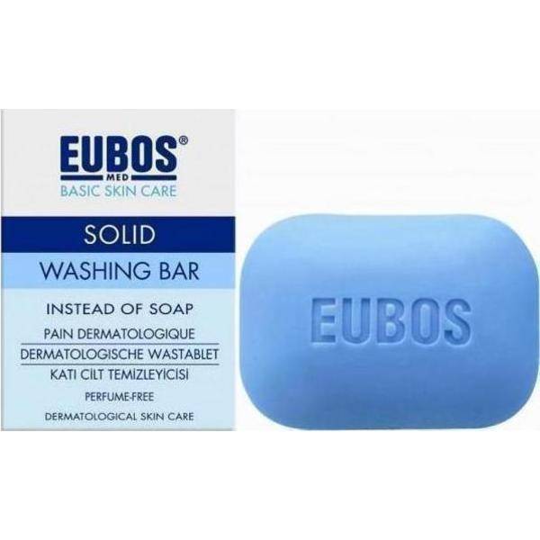 Eubos Solid Washing Bar Blue Perfume Free 125G