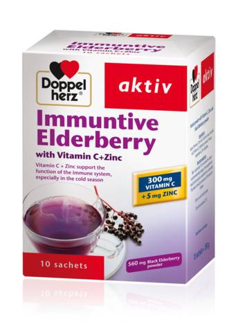 Doppelherz Immuntive Elderberry Hot Or Cold To Boost The Immune System 10 Sachets