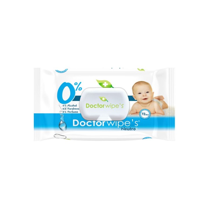 Doctor Wipes Natural Cup 72Pcs