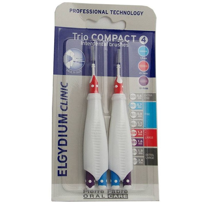 Elgydium Clinic Trio Compact 4 Interdental Large Spaces Mixed x6