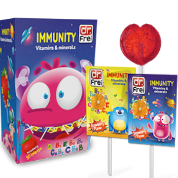 Dr.Frei Multivitamins Calcium Lollipop Strawberry Flavour