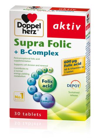 Doppelherz Vitamin-B Complex & Folic Acid Energy Boost 45 Tablets