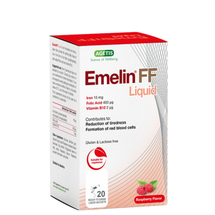 Emelin F F Raspberry Liquid Sachets 20