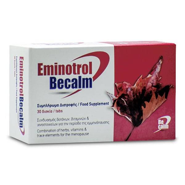 Eminotrol Becalm Food Supplement To Relieve Menopausal Symptoms 30 Tablets
