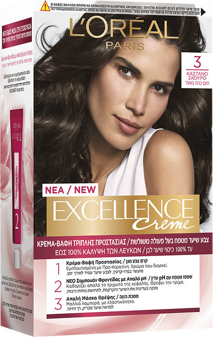 Excellence Permanent Hair Dye No 3 Dark Brown