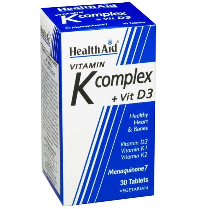Health Aid Vitamin K Complex + Vitamin D3 30 Tablets