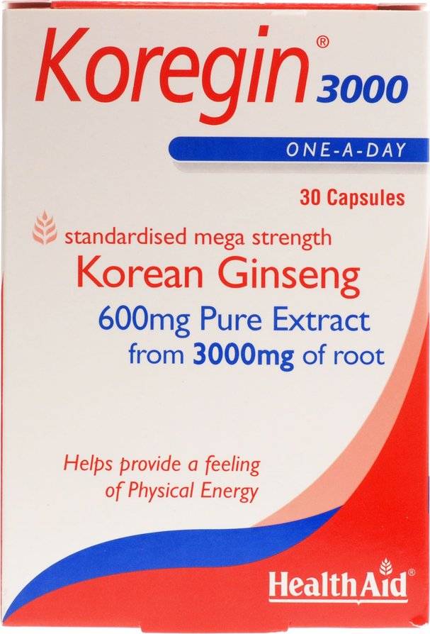 Health Aid Koregin 3000 Boosts Your Physical Energy 30 Tablets