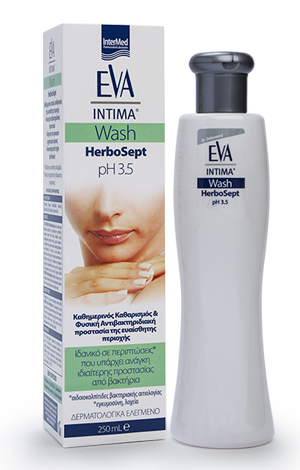 Intermed Eva Intimate Wash Herbosept Ph 3.5 Daily Cleaning & Antibacterial Protection Of The Sensitive Intimate Area 250ml