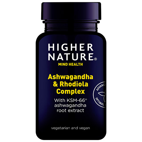 Higher Nature Mind Health Ashwagandha & Rhodiola Complex 30 Capsules