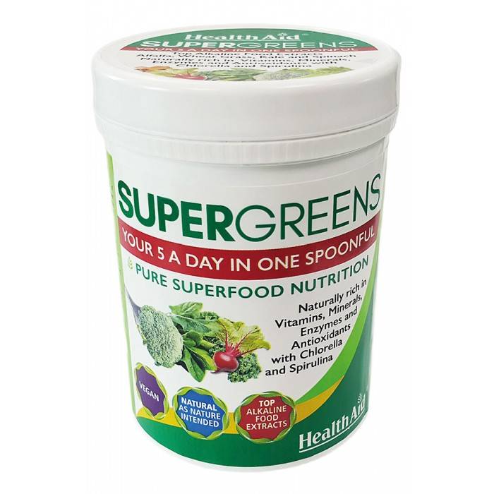 Health Aid Supergreens Powder Pure Superfood Nutrition 200g