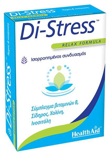 Health Aid Di- Stress. A Balanced Combination Of Vitamins B Complex Iron Inositol& Choline For The Support Of The Nervous System 30 Tablets