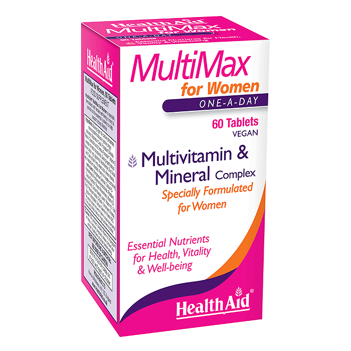 Health Aid Multimax For Women Essential Nutrients For Health Vitality & Well- Being 60 Tablets