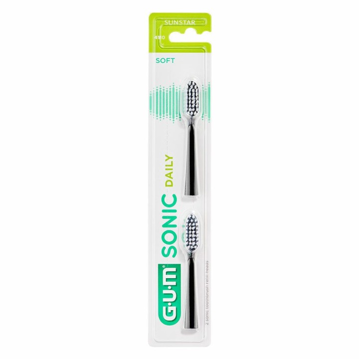Gum Toothbrush Sonic Refills Black