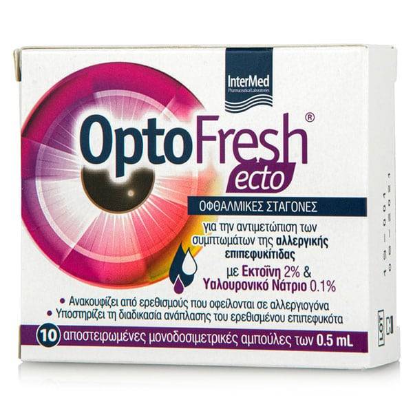 Intermed Optofresh Ecto Eye Drops To Treat The Symptoms Of Allergic Conjuctivitis 10 Ampules