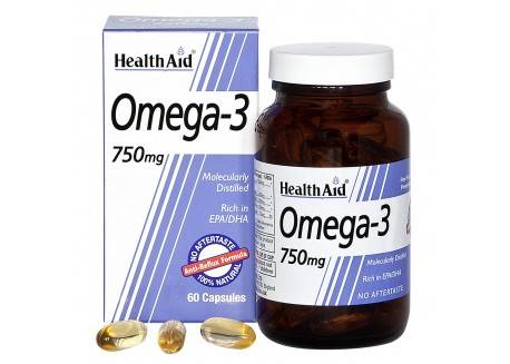 Health Aid Omega- 3 750Mg For The Support Of Cardiovascular Immune & Reproductive System 60 Tablets