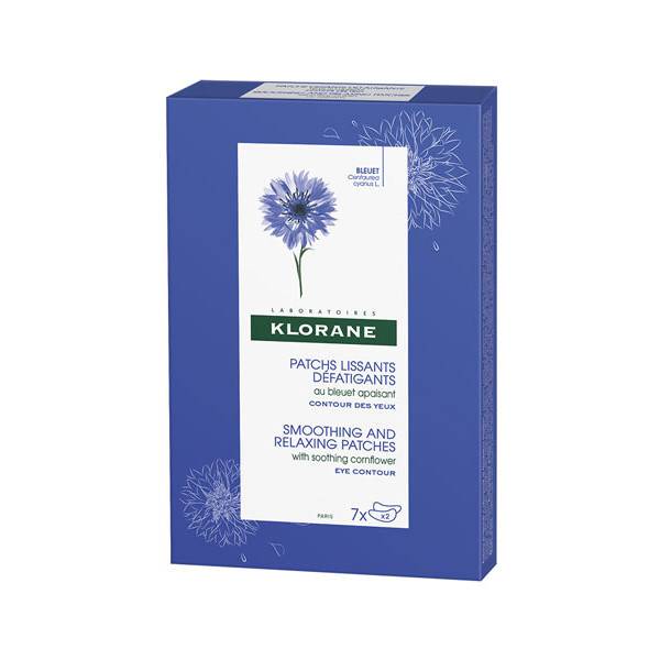 Klorane Smoothing & Relaxing Eye Patches With Soothing Cornflower 7x2 Pairs