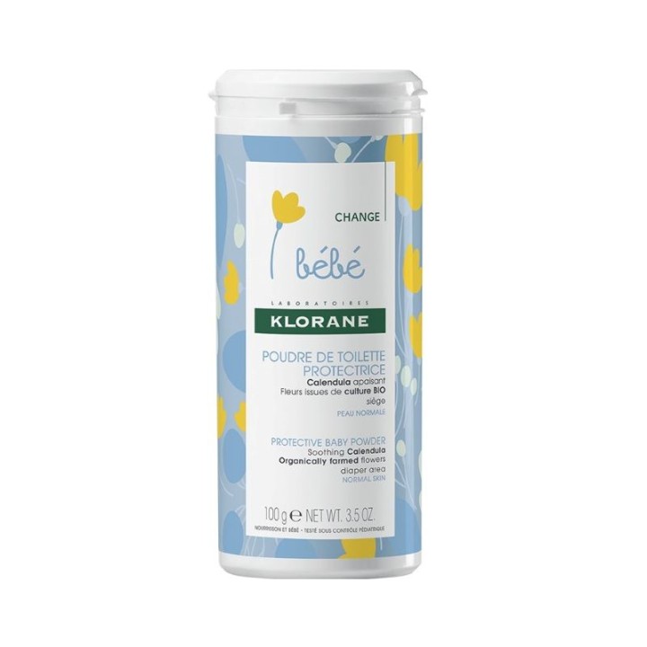 Klorane Bebe Protective Baby Powder With Soothing Calendula 100Gr