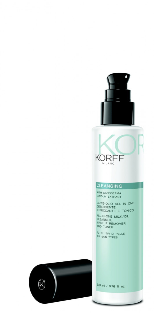 Korff Cleansing All In One Milk/Oil Cleanser Make Up Remover And Toner For All Skin Types 200ml