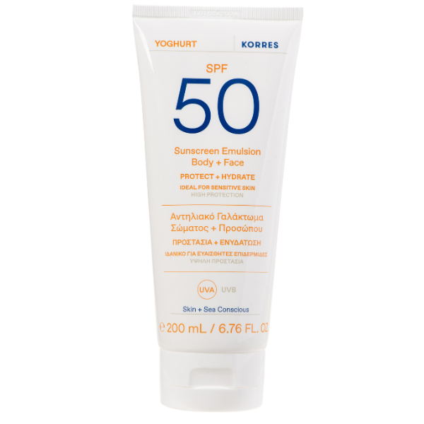 Korres Yogurt Facial Body Care Sunscreen Spf50 Sun Cream Care 200Ml