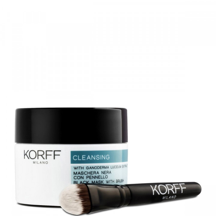 Korff Cleansing Cleansing Black Mask With Brush For All Skin Types 75ml