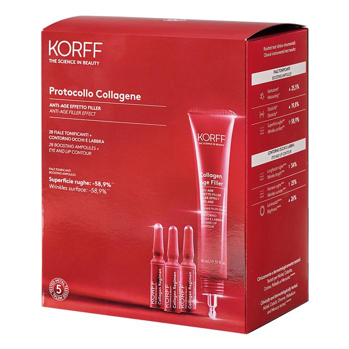 Korff Collagen Regimen Boosting Ampoule 28 Days + Korff Collagen Age Filler Eye And Lip Contour