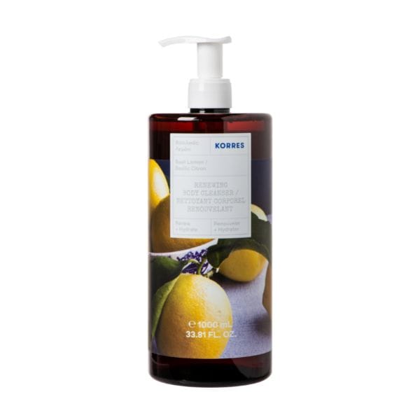 Korres Renewing Body Care Cleanser Basil Lemon, 1000Ml
