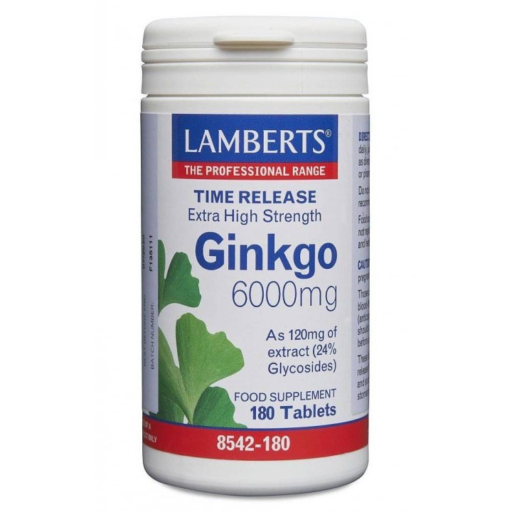 Lamberts Ginkgo 6000Mg For Memory And Normal Circulation 180 Tablets