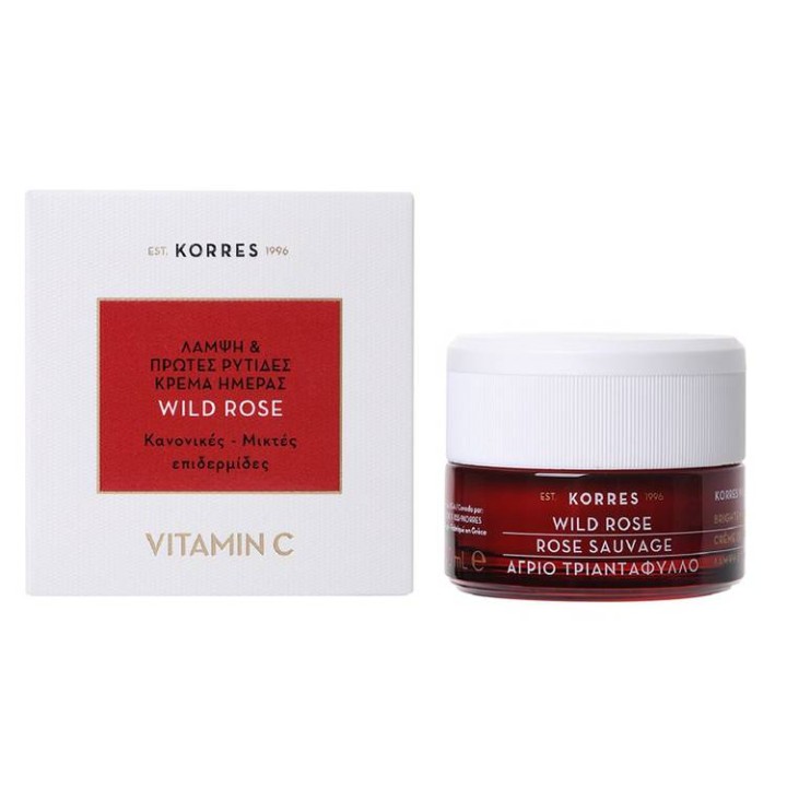 Korres Wild Rose Brightening& First Wrinkles Day Cream For Normal / Combination Skin 40ml