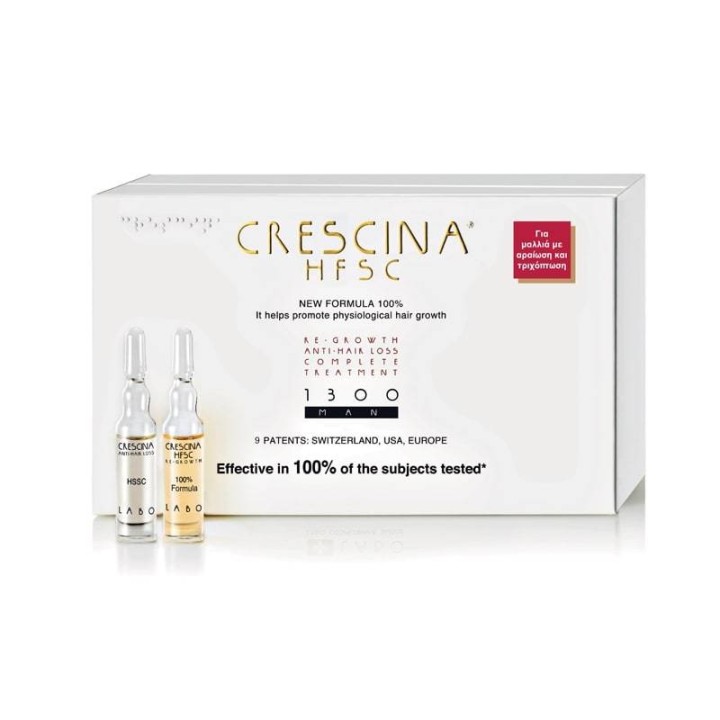 Labo Crescina Hfsc Man 1300 Complete Treatment Re- Growth And Anti- Hair Loss 10+10 Ampules