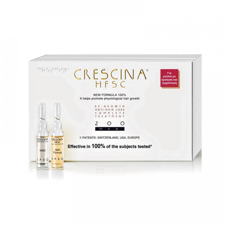 Labo Crescina Hfsc Man 200 Complete Treatment Re- Growth And Anti- Hair Loss 10+10 Ampules