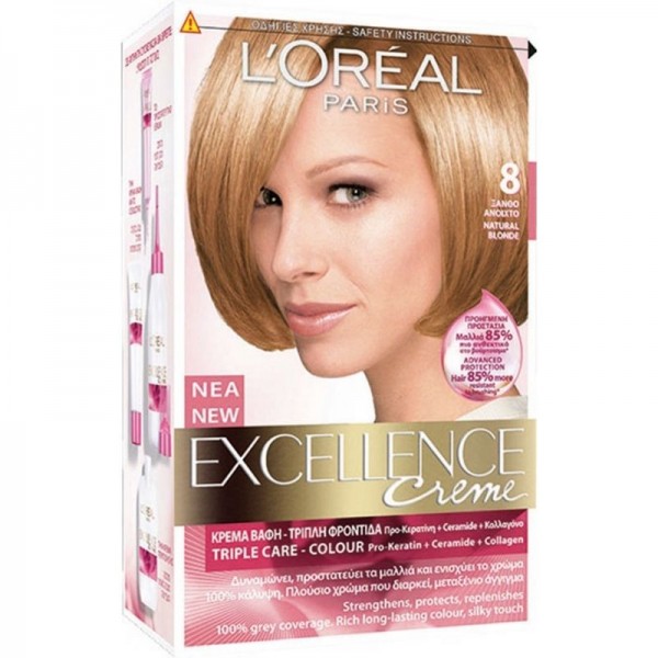 Loreal Excellence Cream No8 Light Blonde
