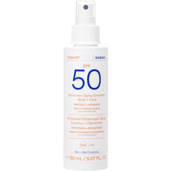 Korres Yoghurt Emulsion Solaire Spray Corps & Visage Spf50 150 Ml