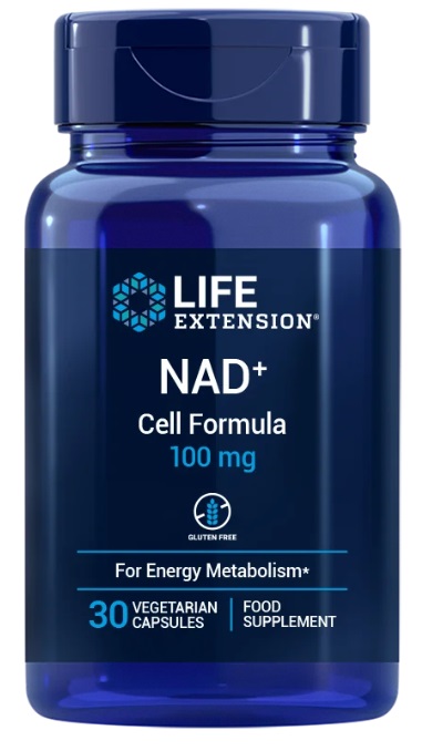 Life Extension Nad + Cell Formula 100mg 30 Vegetable Capsules