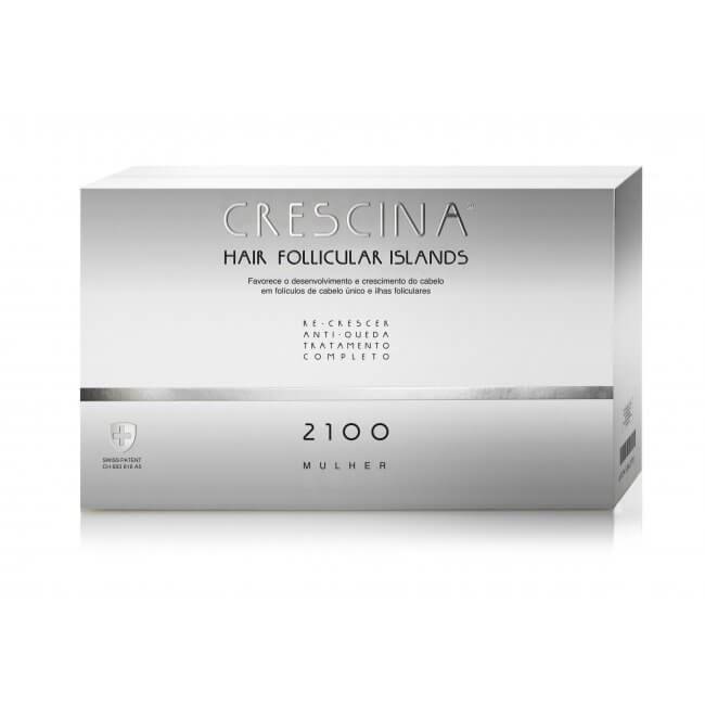 Labo Crescina Hair Follicular Islands Anti- Hair Loss & Re- Growth Complete Hair Treatment For Women 2100 10+10Vials
