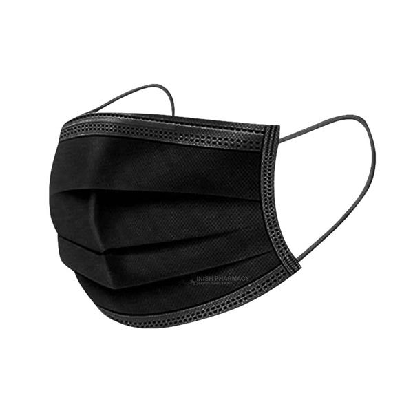 Medrull 3-Ply Black Face Mask X 5
