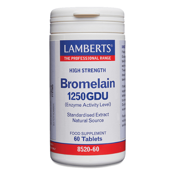 Lamberts Bromelain 1250 GDU – 60 Tablets, 500mg