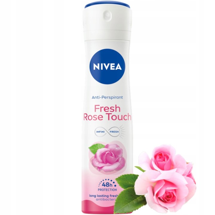 Nivea 83488 Fresh Rose Touch Body Deodorant Spray 150Ml